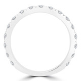 Round Lab Created Diamond Semi-Eternity Wedding Band Ring in White Gold (MVSXB1039-W)