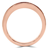 Round Lab Created Diamond Channel Set Semi-Eternity Wedding Band Ring in Rose Gold (MVSXB1041-R)