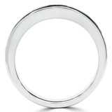 Round Lab Created Diamond Channel Set Semi-Eternity Wedding Band Ring in White Gold (MVSXB1041-W)