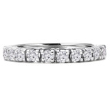 Round Lab Created Diamond Semi-Eternity Wedding Band Ring in White Gold (MVSXB1044-W)