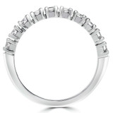Round Lab Created Diamond Semi-Eternity Wedding Band Ring in White Gold (MVSXB1044-W)