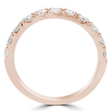 Round Lab Created Diamond Semi-Eternity Wedding Band Ring in Rose Gold (MVSXB1051-R)
