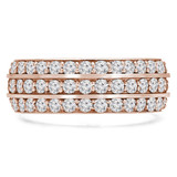 Round Lab Created Diamond Semi-Eternity Wedding Band Ring in Rose Gold (MVSXB1052-R)
