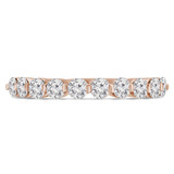 Round Lab Created Diamond Semi-Eternity Wedding Band Ring in Rose Gold (MVSXB1054-R)