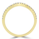 Round Lab Created Diamond Semi-Eternity Wedding Band Ring in Yellow Gold (MVSXB1055-Y)