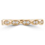 Round Lab Created Diamond Semi-Eternity Wedding Band Ring in Yellow Gold (MVSXB1057-Y)