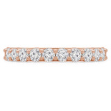 Round Lab Created Diamond Semi-Eternity Wedding Band Ring in Rose Gold (MVSXB1058-R)