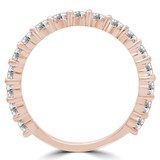 Round Lab Created Diamond Semi-Eternity Wedding Band Ring in Rose Gold (MVSXB1058-R)