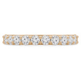 Round Lab Created Diamond Semi-Eternity Wedding Band Ring in Yellow Gold (MVSXB1058-Y)