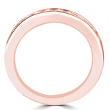 Round Lab Created Diamond Channel Set Semi-Eternity Wedding Band Ring in Rose Gold (MVSXB1081-R)