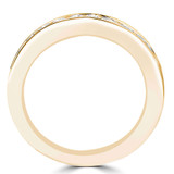 Round Lab Created Diamond Channel Set Semi-Eternity Wedding Band Ring in Yellow Gold (MVSXB1081-Y)