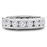 2 1/2 - 3 1/4 CTW Channel Set Full Eternity Round Lab Created Diamond Anniversary Wedding Band Ring in White Gold (MVSAR1007-W)