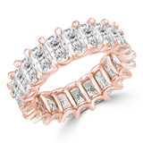 5 4/5 to 7 1/3 CTW Full Eternity Radiant Lab Created Diamond Anniversary Wedding Band Ring in Rose Gold (MVSAR1014-R)