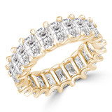 5 4/5 to 7 1/3 CTW Full Eternity Radiant Lab Created Diamond Anniversary Wedding Band Ring in Yellow Gold (MVSAR1014-Y)