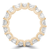 5 7/8 to 7 2/5 CTW Full Eternity Asscher Lab Created Diamond Anniversary Wedding Band Ring in Yellow Gold (MVSAR1017-Y)