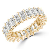 3 7/8 to 5 CTW Full Eternity Radiant Lab Created Diamond Anniversary Wedding Band Ring in Yellow Gold (MVSAR1020-Y)