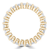 3 7/8 to 5 CTW Full Eternity Radiant Lab Created Diamond Anniversary Wedding Band Ring in Yellow Gold (MVSAR1020-Y)