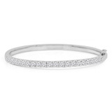 2 3/4 CTW Round Diamond Bangle Bracelet in 14K White Gold (MDR210121)