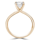 2 CT Round Lab Created Diamond  Trellis Solitaire Engagement Ring in 14K Yellow Gold (MD260073)