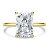 2 1/2 CT Radiant Lab Created Diamond  Solitaire Engagement Ring in 14K Yellow Gold (MD260075)