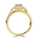 1 3/4 CTW Radiant Lab Created Diamond  Cathedral Three-Stone Engagement Ring in 14K Yellow Gold (MD260082)