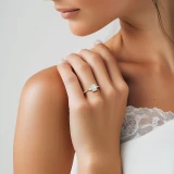 1 3/4 CTW Radiant Lab Created Diamond  Cathedral Three-Stone Engagement Ring in 14K Yellow Gold (MD260082)