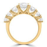 2 3/5 CTW Round Lab Created Diamond Seven-stone Solitaire with Accents Engagement Ring in 14K Yellow Gold (MDR260043)