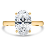 3 1/20 CT Oval Lab Created Diamond Solitaire Engagement Ring in 14K Yellow Gold (MDR260047)