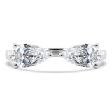 3/4 CTW Pear Lab Created Diamond Duo Pear Toi et Moi Engagement Ring in 14K White Gold (MDR260052)