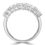 2 2/5 CTW Pear Lab Created Diamond Shared-Prong Five-Stone Anniversary Wedding Band Ring in 14K White Gold (MDR260054)