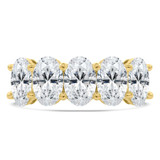 2 7/8 CTW Oval Lab Created Diamond Shared-Prong Five-Stone Anniversary Wedding Band Ring in 14K Yellow Gold (MDR260056)