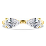 1 CTW Pear Lab Created Diamond Duo Pear Toi et Moi Engagement Ring in 14K Yellow Gold (MDR260057)