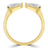 1 CTW Pear Lab Created Diamond Duo Pear Toi et Moi Engagement Ring in 14K Yellow Gold (MDR260057)