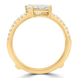 1 1/4 CTW Marquise Lab Created Diamond Split Two-Row Solitaire with Accents Engagement Ring in 14K Yellow Gold (MDR260058)
