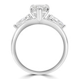 3 1/2 CTW Marquise Lab Created Diamond with Pear Side-stones Three-stone Engagement Ring in 14K White Gold (MDR260073)