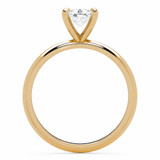 1/2 CT Oval Lab Created Diamond  Solitaire Engagement Ring in 14K Yellow Gold (MD260096)