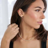 Solitaire Round Black Diamond 3-Prong Martini Stud Earrings in 14K Yellow Gold with Screwback (MVSE0007-Y)