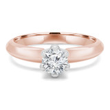 Round Lab Created Diamond 6-Prong Solitaire Engagement Ring in Rose Gold (MVSS1009-R)