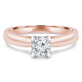 Round Lab Created Diamond Solitaire Engagement Ring in Rose Gold (MVSS1010-R)