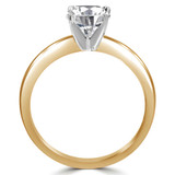 Round Lab Created Diamond Solitaire Engagement Ring in Yellow Gold (MVSS1014-Y)