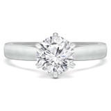 Round Lab Created Diamond 6-Prong Solitaire Engagement Ring in White Gold (MVSS1015-W)