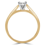 Princess Lab Created Diamond Solitaire Engagement Ring in Yellow Gold (MVSS1019-Y)