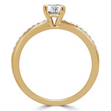 Round Lab Created Diamond Solitaire with Accents Engagement Ring in Yellow Gold (MVSS1021-Y)