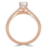 Round Lab Created Diamond Solitaire with Accents Engagement Ring in Rose Gold (MVSS1022-R)