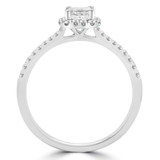 Princess Lab Created Diamond Cushion Halo Engagement Ring in White Gold (MVSS1023-W)
