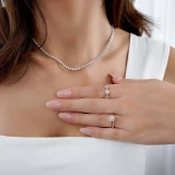 Round Lab Created Diamond Split-Shank Cushion Halo Engagement Ring in Rose Gold (MVSS1026-R)