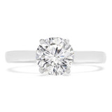 Round Lab Created Diamond Solitaire Engagement Ring in White Gold (MVSS1044-W)