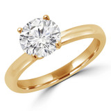Round Lab Created Diamond Solitaire Engagement Ring in Yellow Gold (MVSS1044-Y)