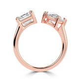 Pear Lab Created Diamond Split Toi et Moi Engagement Ring in Rose Gold (MVSX1047-R)