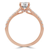 Round Diamond Solitaire with Accents Engagement Ring in Rose Gold (MVSS0020-R)